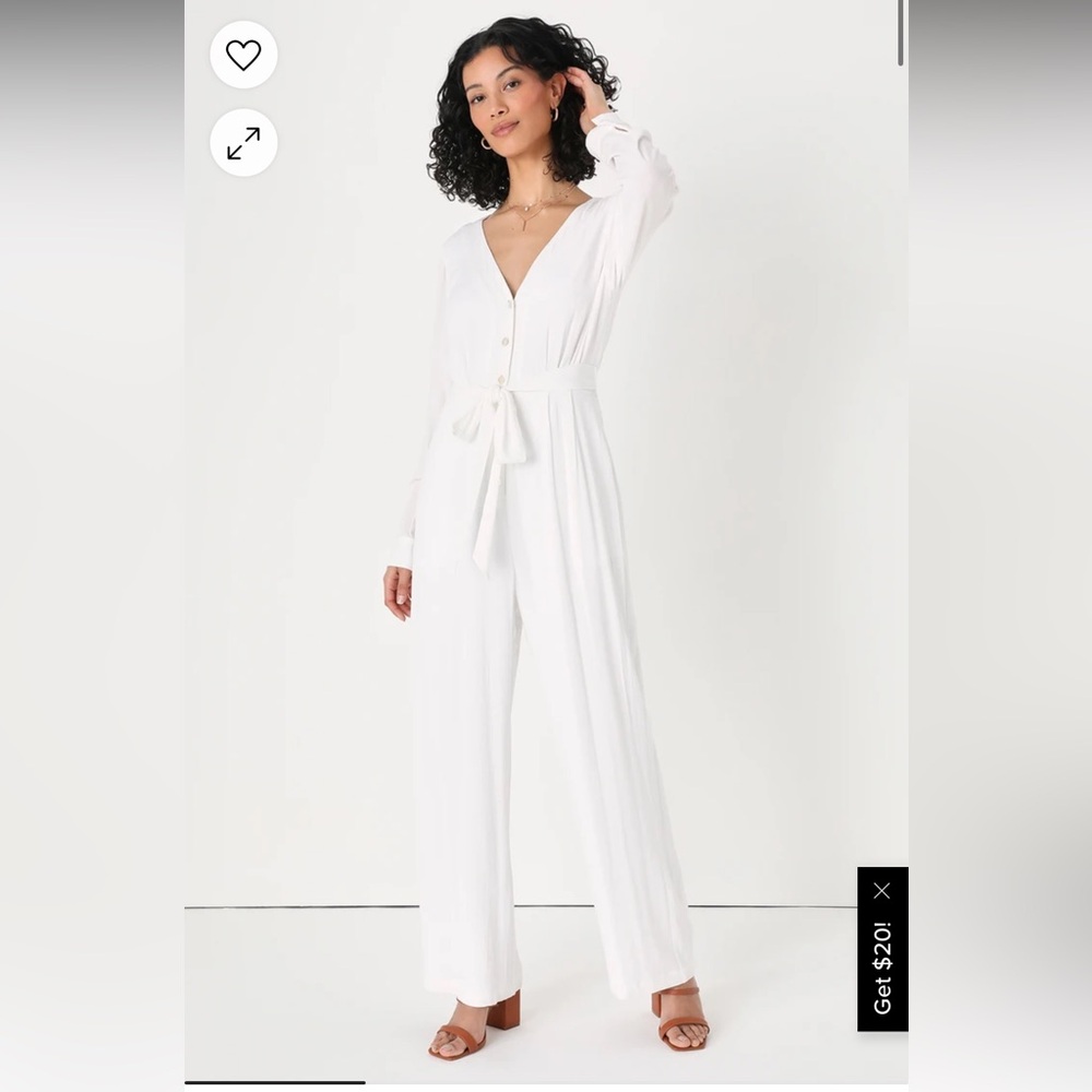 Lulus white jumpsuit